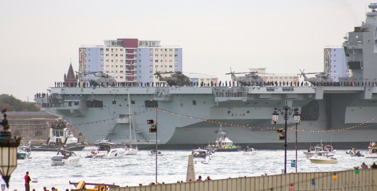 Merlins Mk2 and Mk3 on deck HMS QE