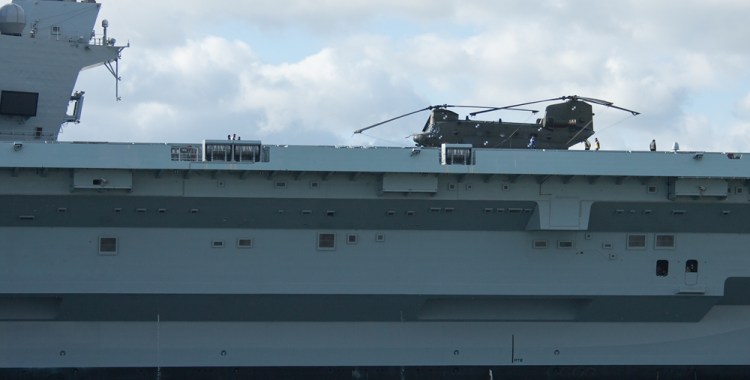 Chinook Mk5 embarked for rotary wing trials